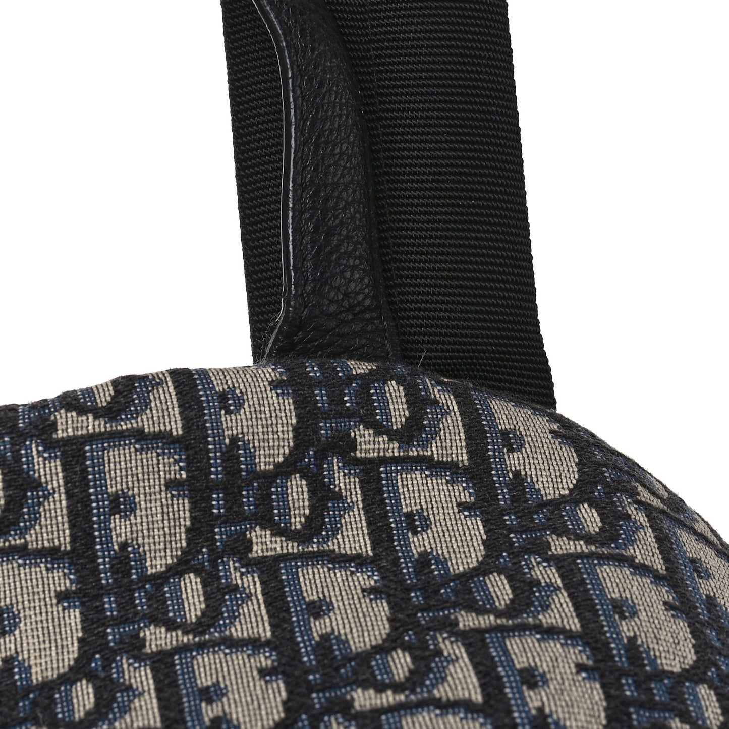 Oblique Calfskin Rider Backpack Beige Black