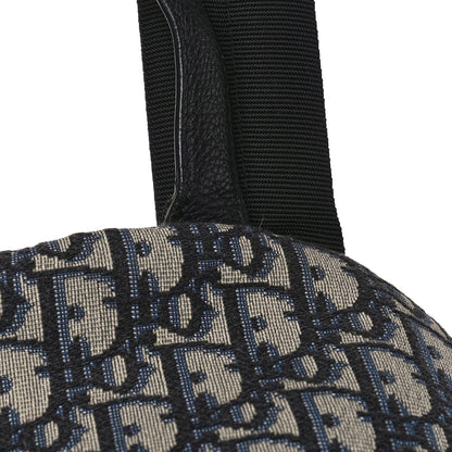 Christian Dior Oblique Calfskin Rider Backpack Beige Black 10 of 11