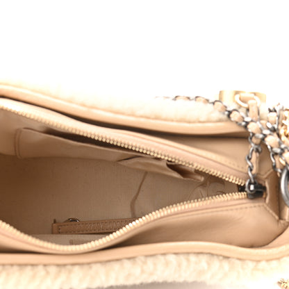 Chanel Shearling Small Gabrielle Hobo Dark Beige 5 of 10