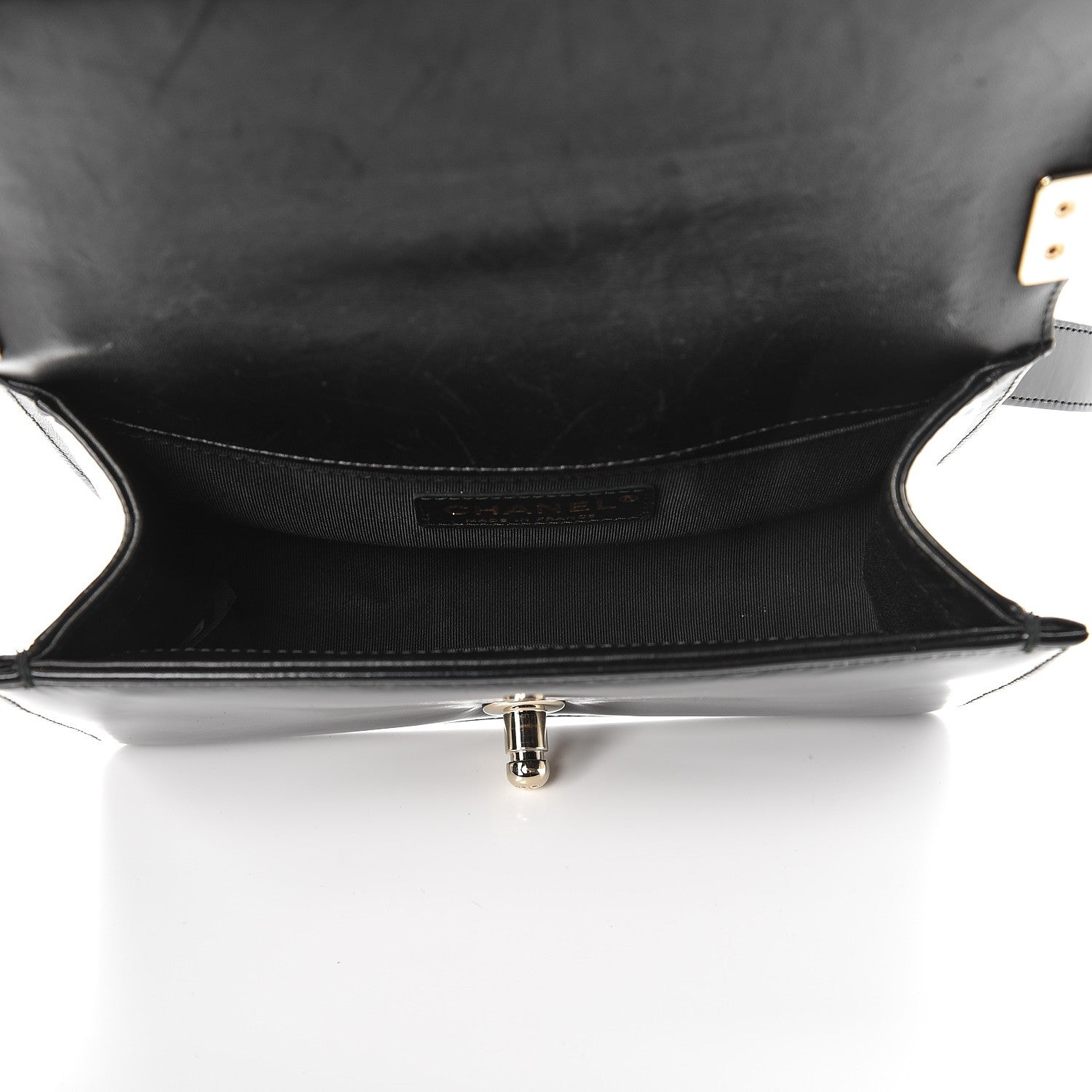 Chanel Iridescent Glazed Calfskin Quilted Small Boy Flap Black 5 of 9