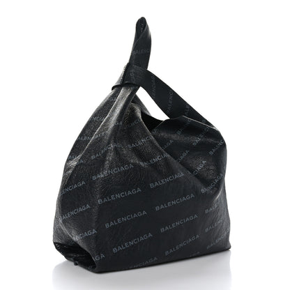 Balenciaga Agneau Arena Allover Logo Supermarket Shopper Gris Crayon 7 of 11