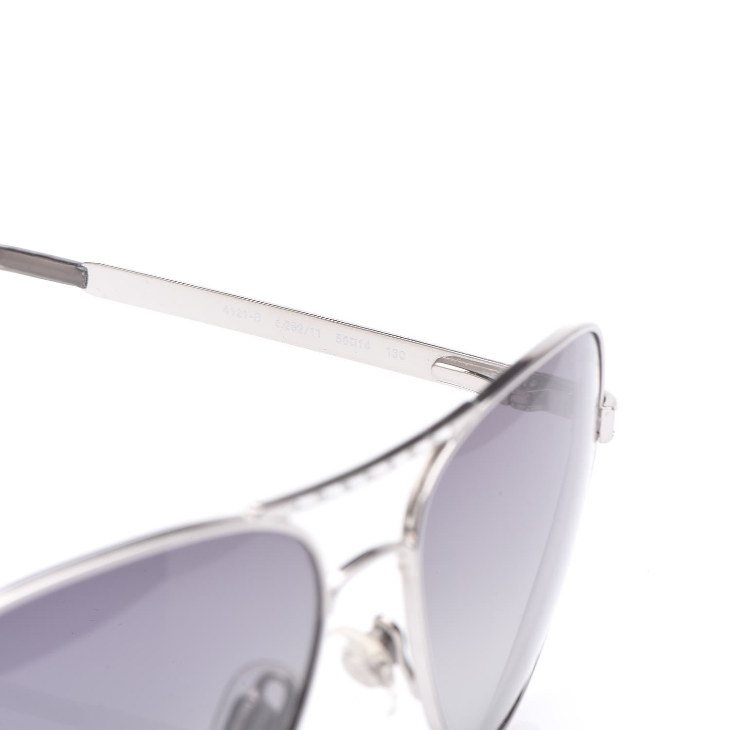 Chanel Crystal Aviator Sunglasses 4121-B Silver 6 of 7