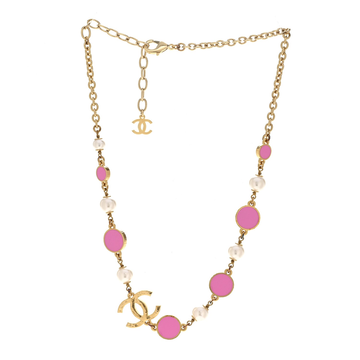 Chanel Metal Enamel Pearl CC Necklace Pink Gold 1868524 – FASHIONPHILE Chanel Metal Enamel Pearl CC Necklace Pink Gold 1868524 – FASHIONPHILE