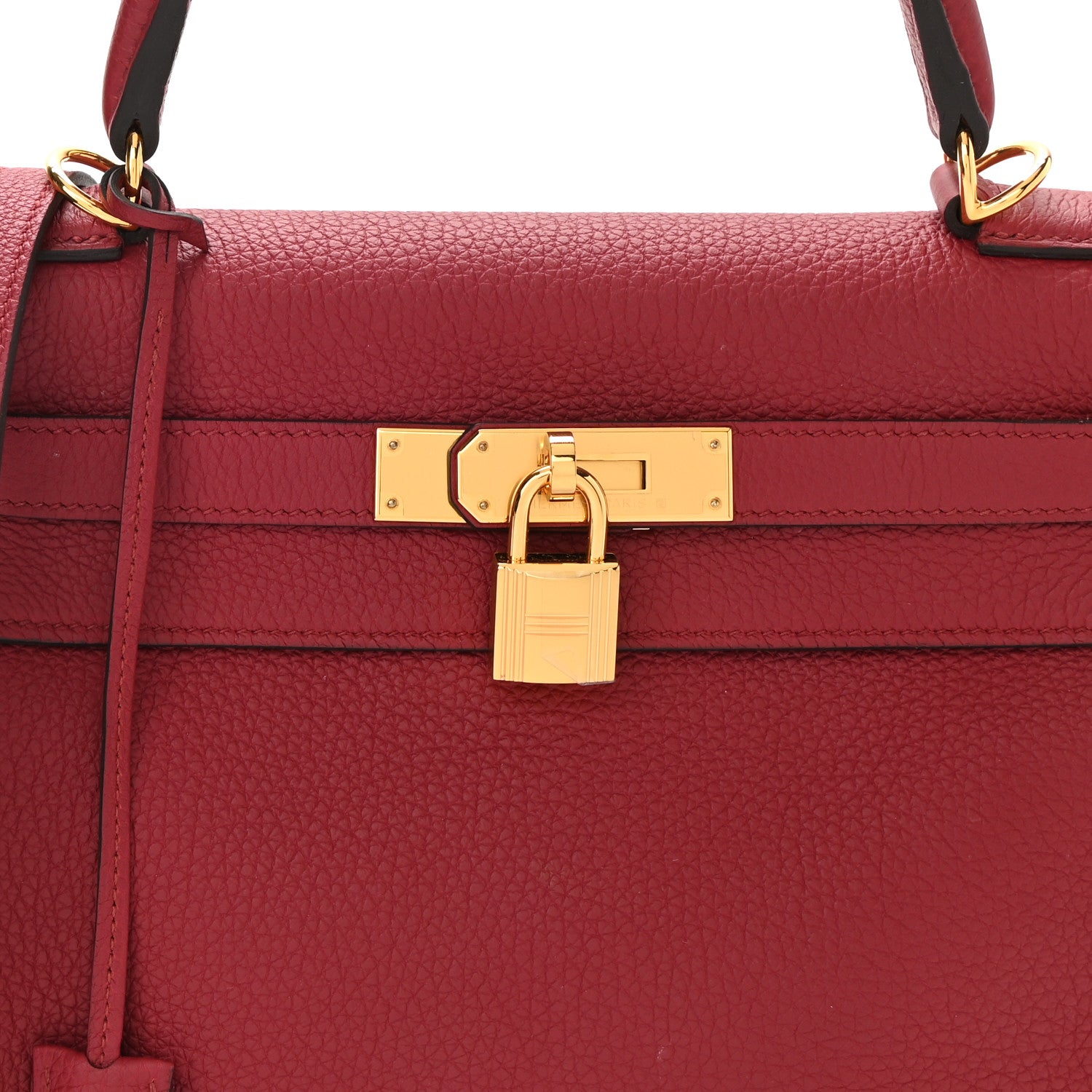 Hermes Togo Kelly Retourne 28 Rouge Grenat 8 of 10