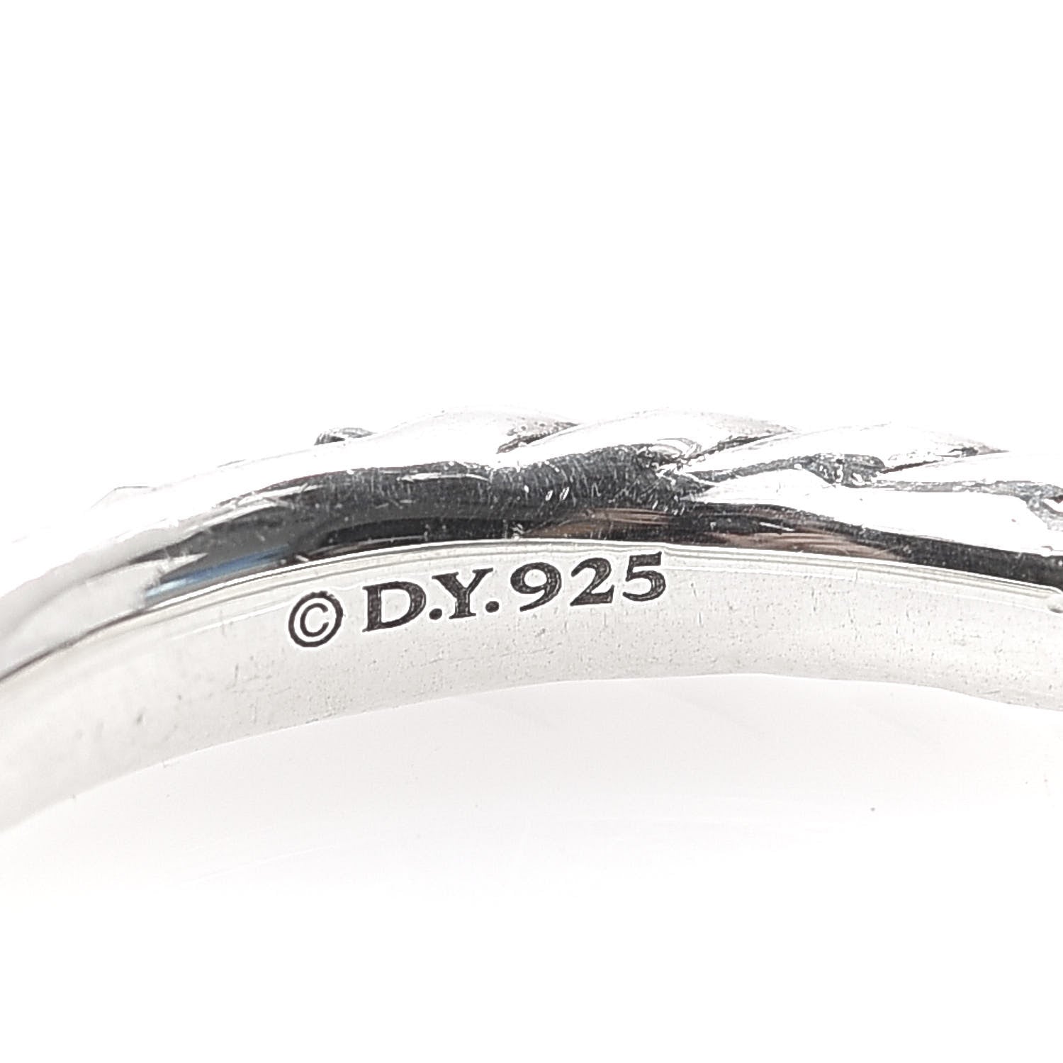 David Yurman Sterling Silver Peridot Cable Berries Ring 56 7.5 4 of 4
