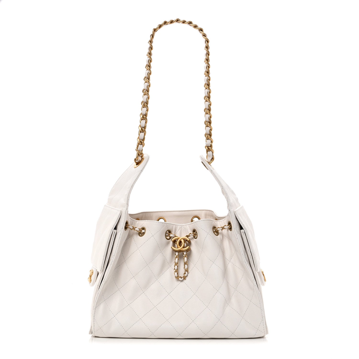 Chanel Caviar Quilted Small Chanel 25 Handbag White 1 of 10