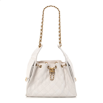 Chanel Caviar Quilted Small Chanel 25 Handbag White 1 of 10