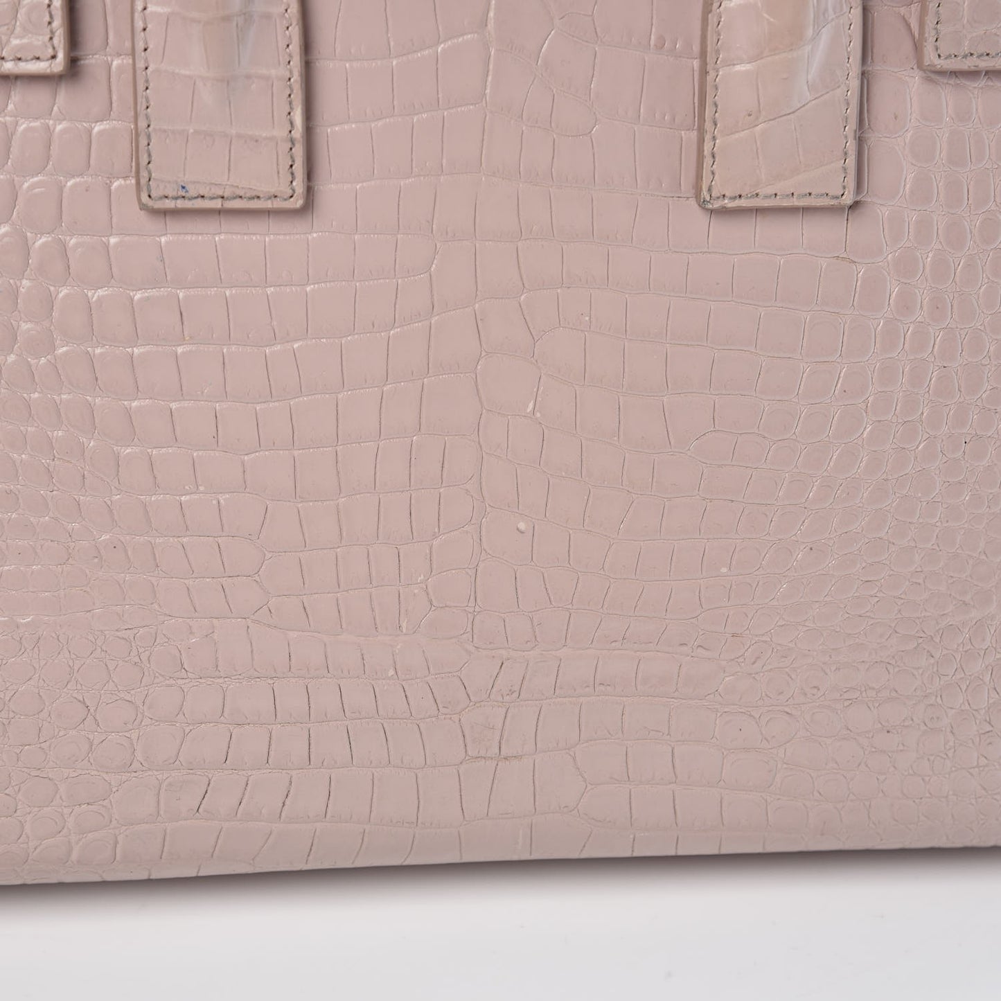 Calfskin Crocodile Embossed Baby Sac De Jour Rose Antic