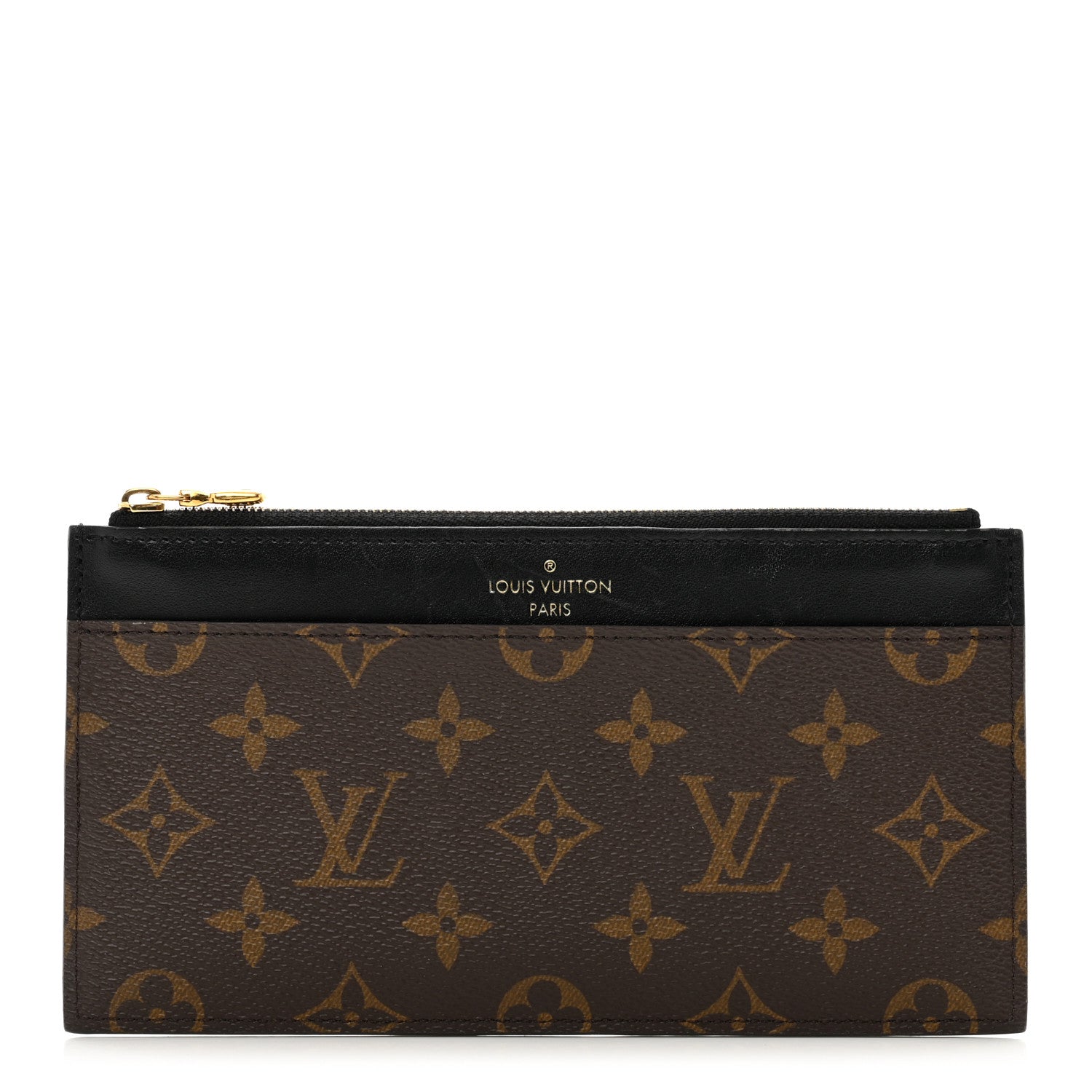Louis Vuitton Monogram Slim Purse Black 1 of 9