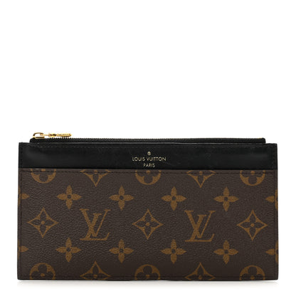 Louis Vuitton Monogram Slim Purse Black 1 of 9