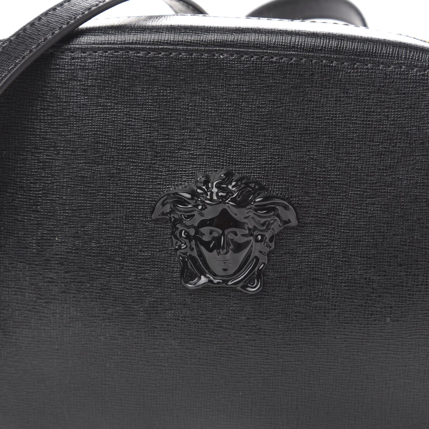 Grained Calfskin Palazzo Camera Bag Black