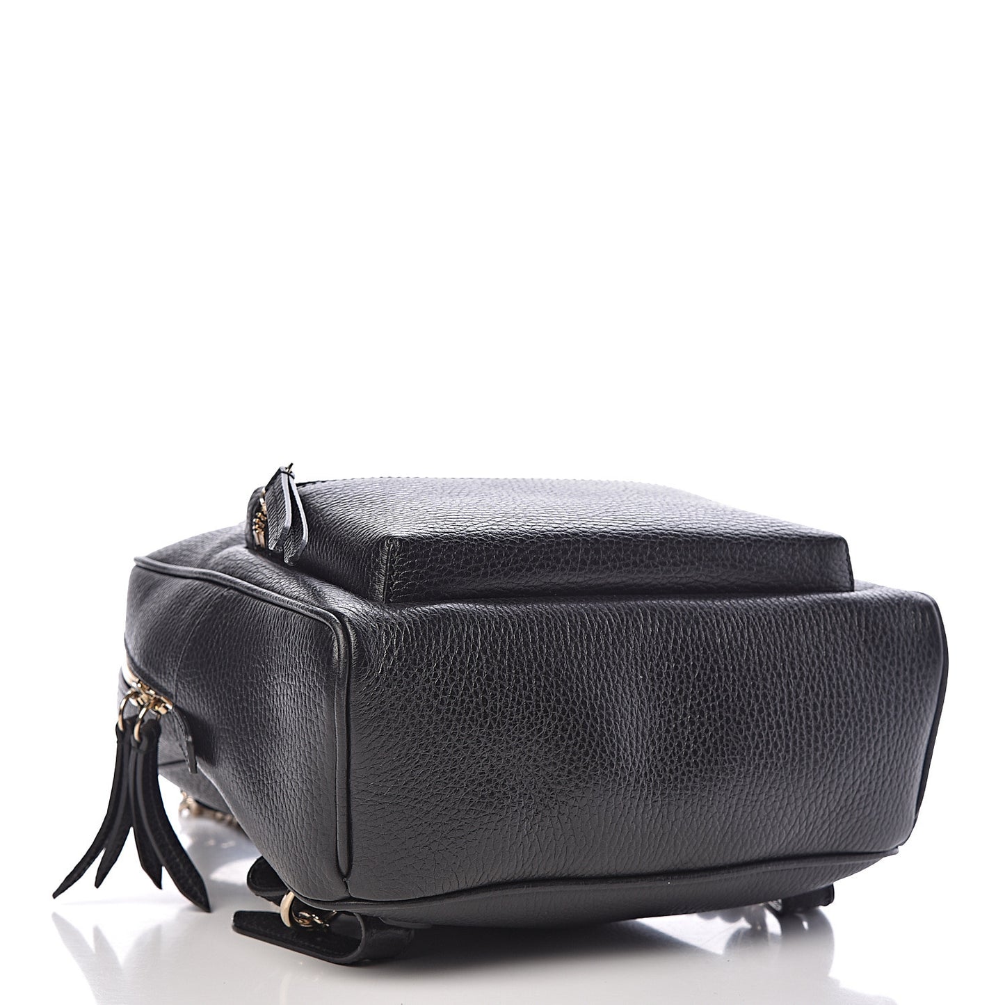 Pebbled Calfskin Soho Chain Backpack Black