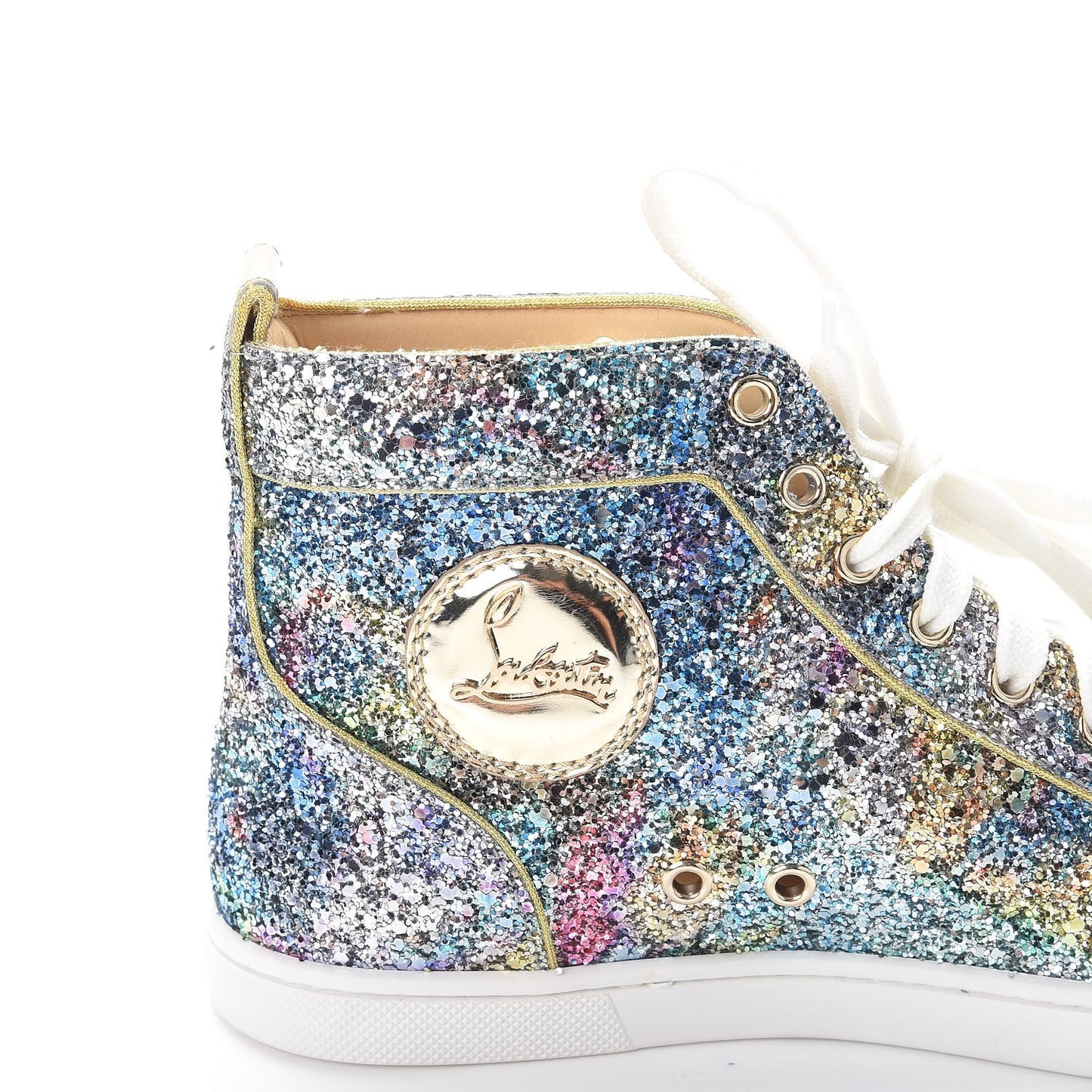 Glitter Bip Bip Flat Sneakers 38 Blue