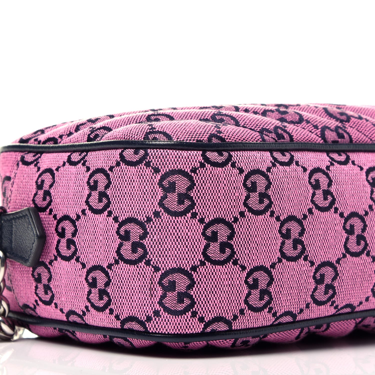 Gucci Monogram Multicolor Matelasse Diagonal Small GG Marmont Chain Shoulder Bag Pink Blue 8 of 9