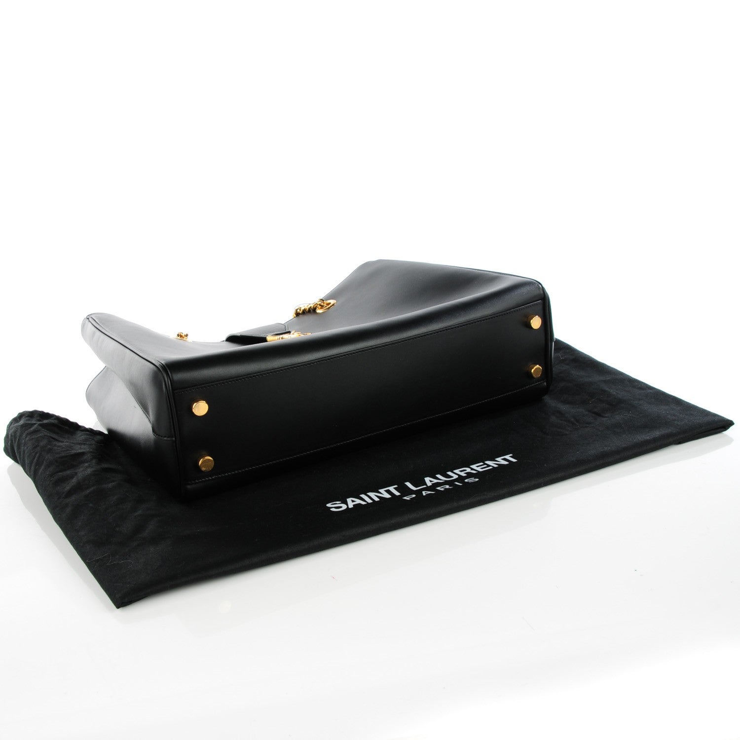 Saint Laurent Soft Calfskin Monogram Cassandre Shopper Black 4 of 7