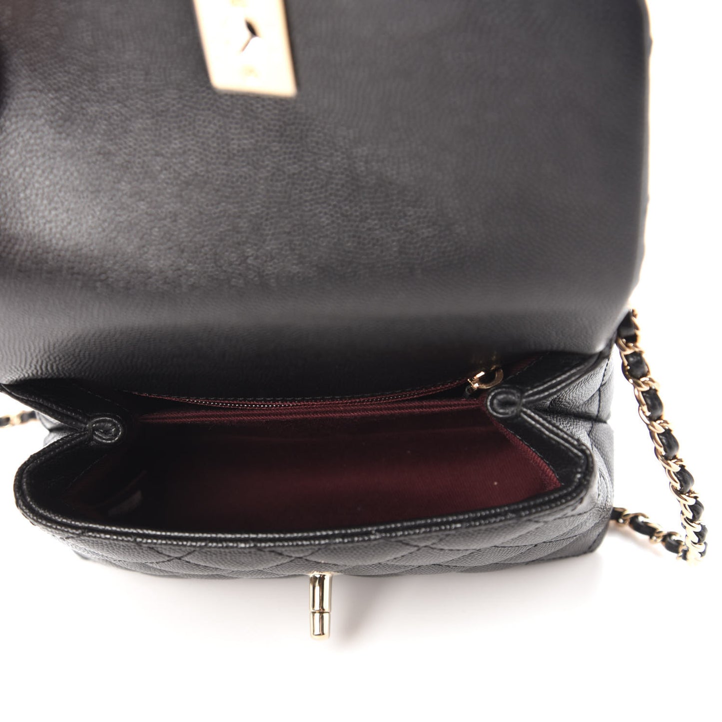 Caviar Quilted Extra Mini Coco Handle Flap Black