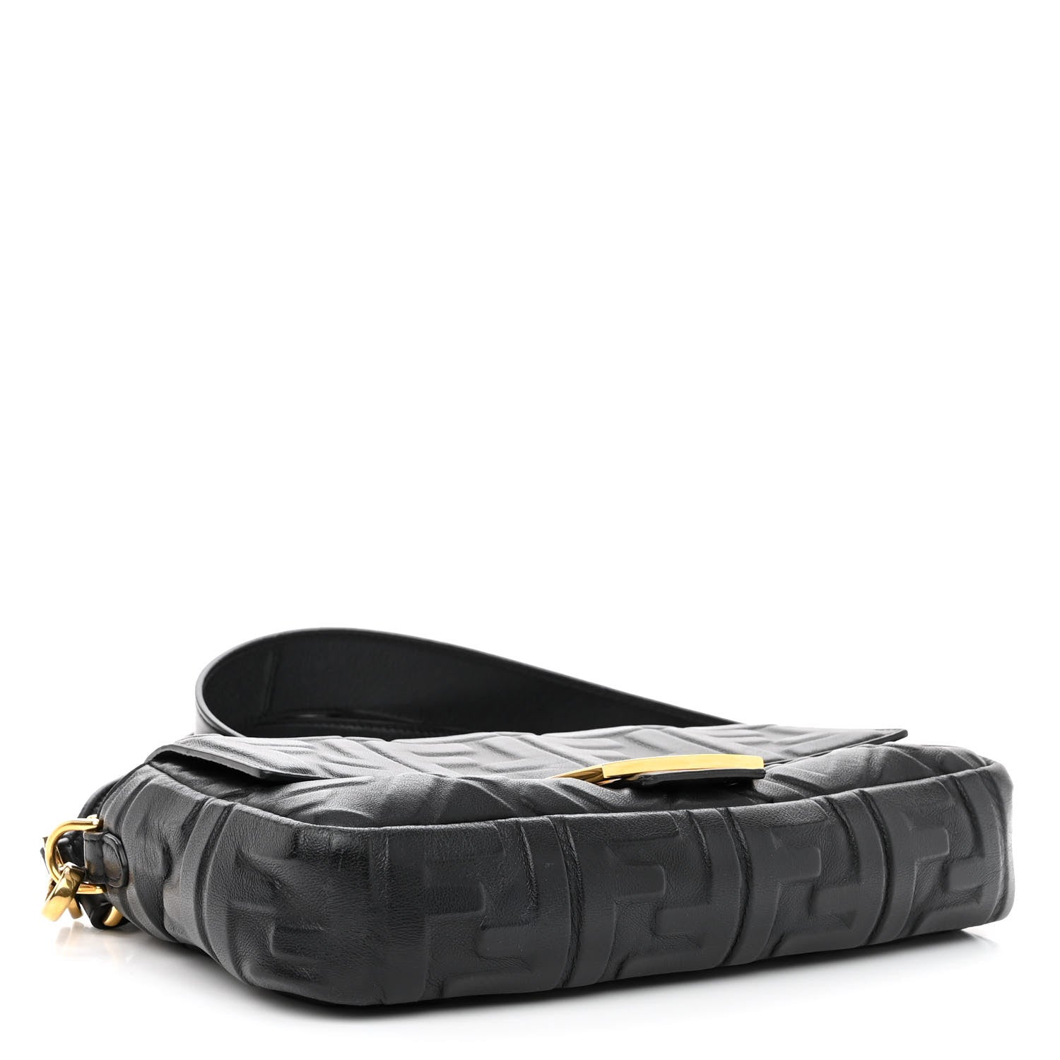 Fendi Nappa FF 1974 Embossed Baguette Black 4 of 9