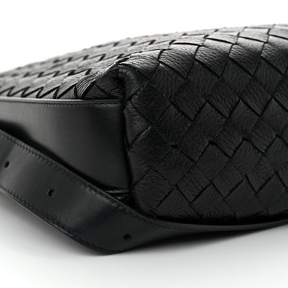 Bottega Veneta Deerskin Intrecciato Small Traveler Hobo Black 9 of 11