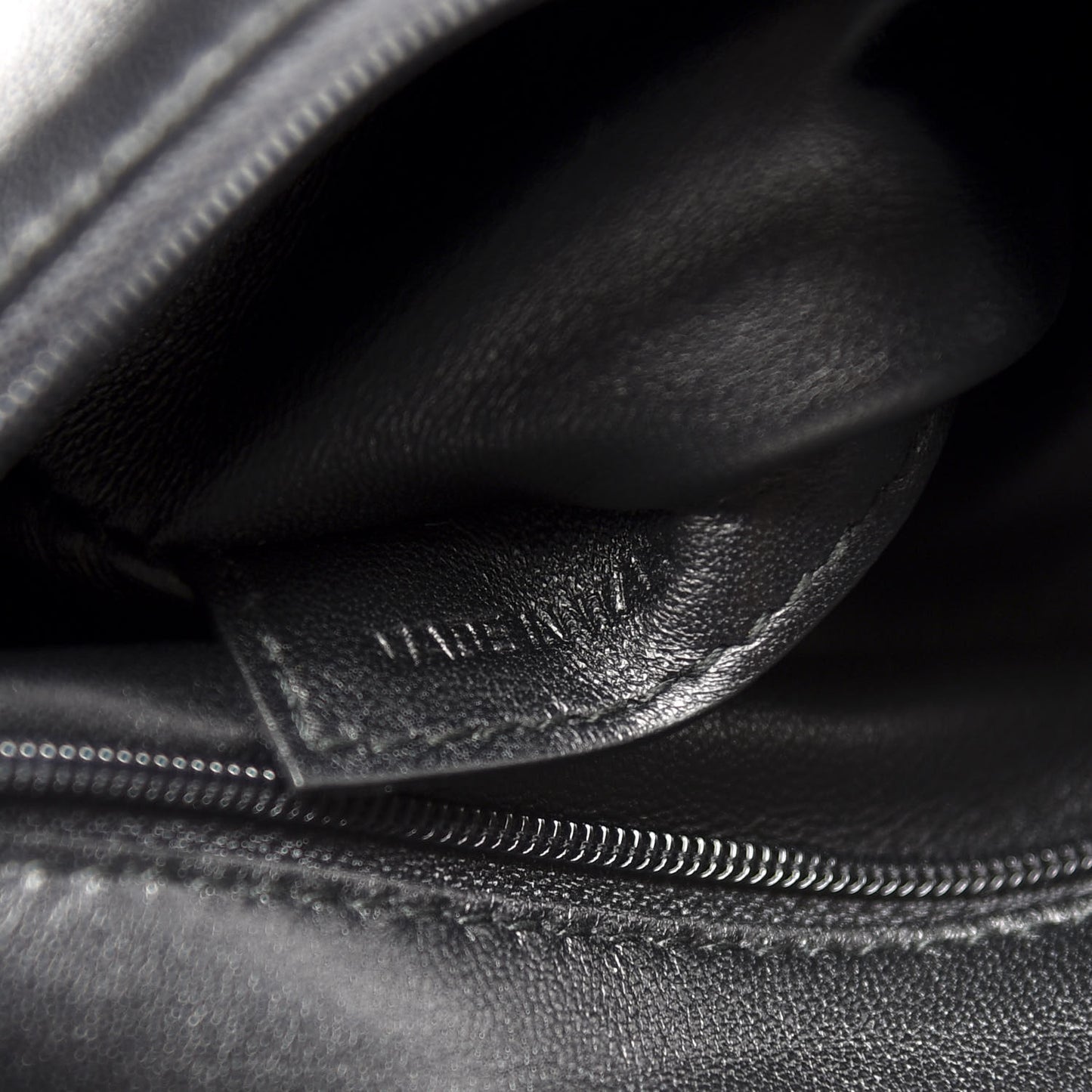 Calfskin Printed Logo Small Market Shopper Tote Black