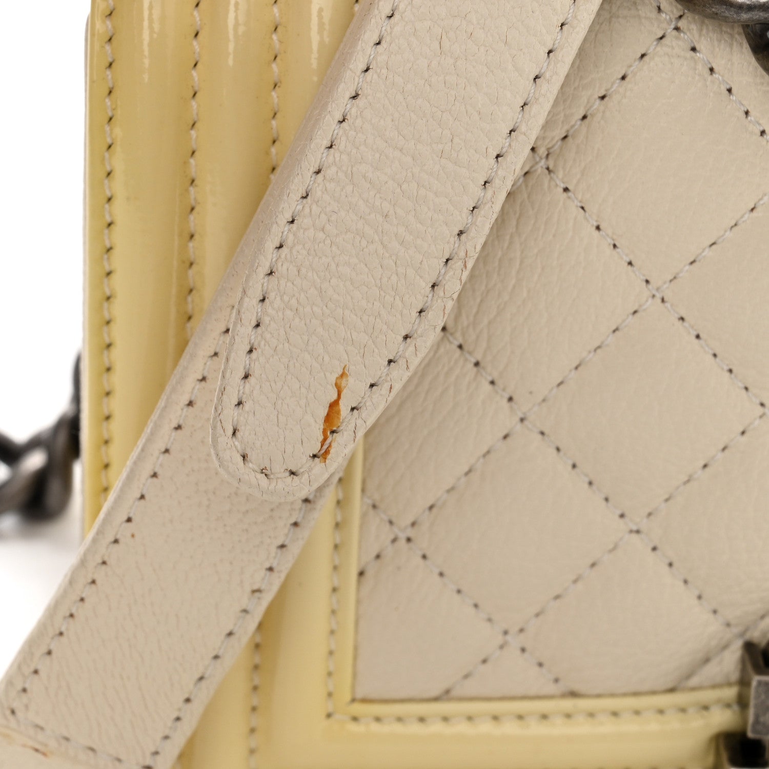 Chanel Goatskin Quilted Patent Small Duo Boy Flap White 11 of 12