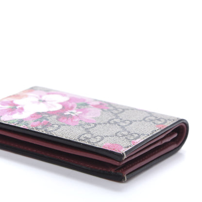 Gucci GG Supreme Monogram Blooms Card Case Beige Multicolor Dry Rose 7 of 9