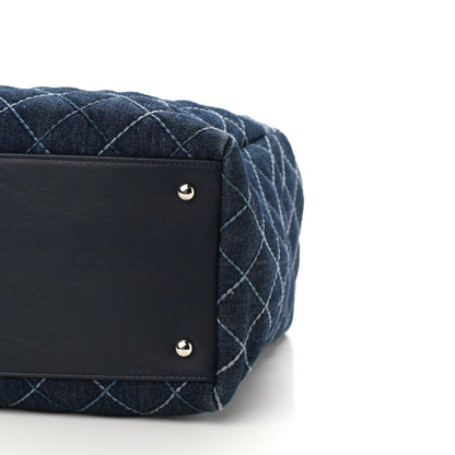Chanel Denim Quilted Large Coco Handle Shopping Tote Blue 11 of 11
