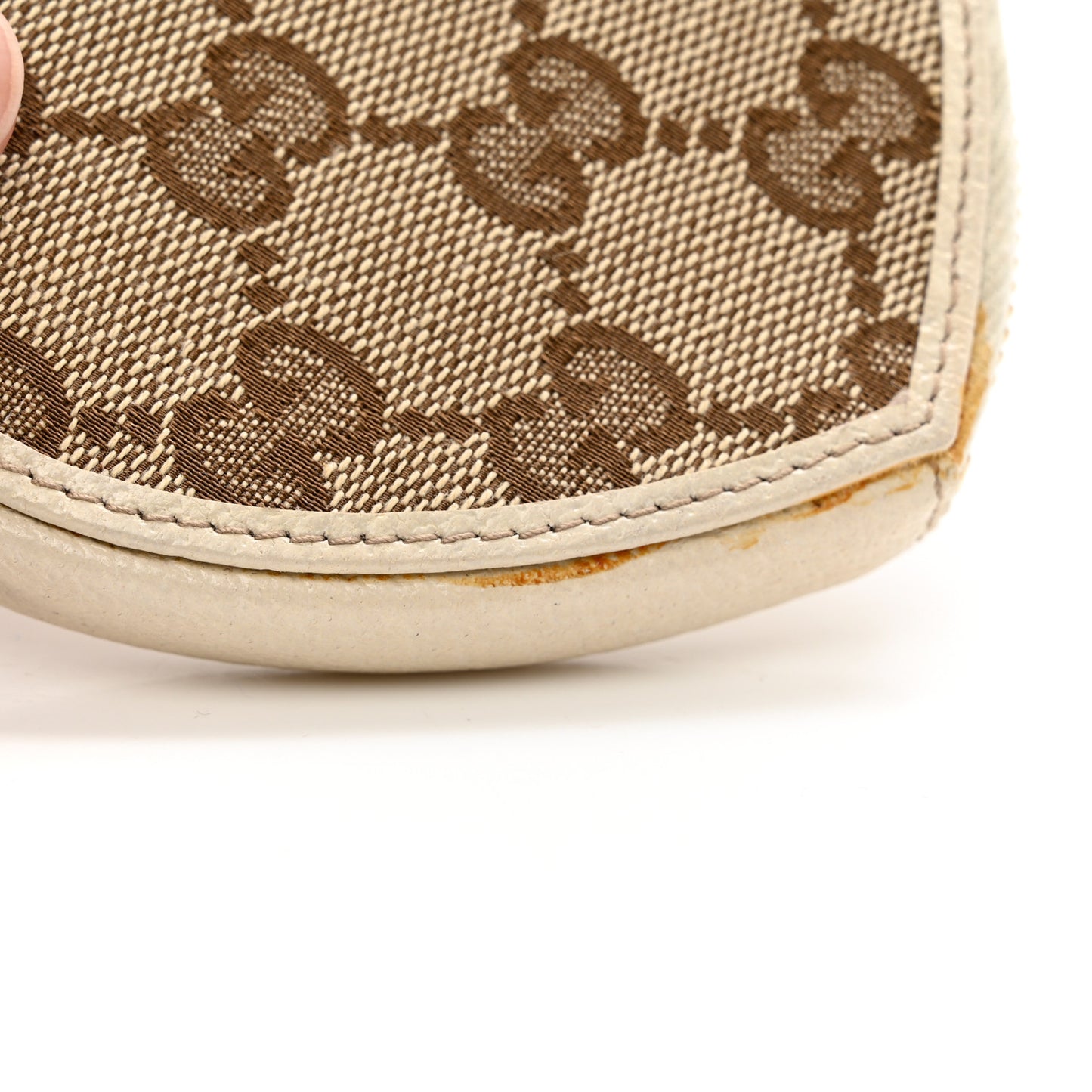 Monogram Heart Coin Purse Gold