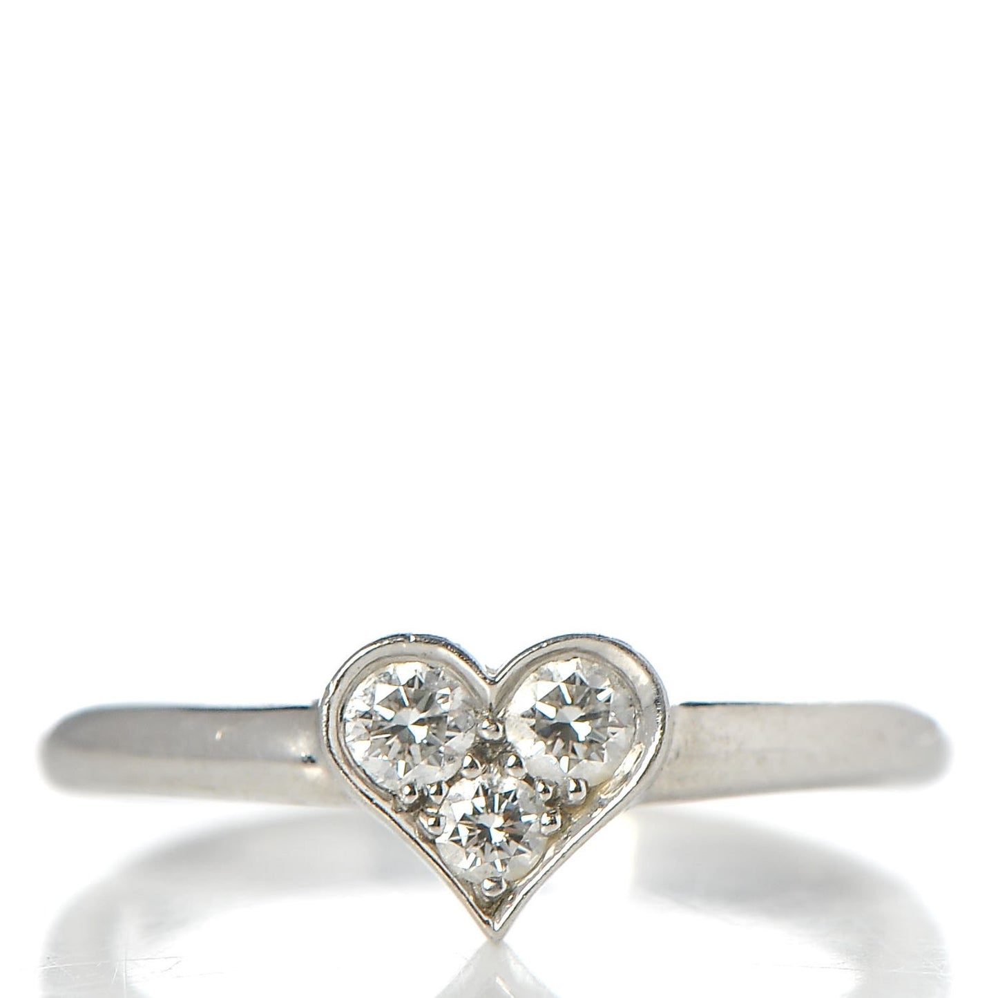 Platinum Diamond Hearts Ring 51.9 6