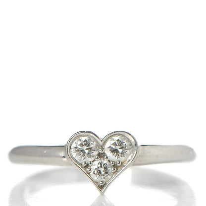 Tiffany Platinum Diamond Hearts Ring 51.9 6 1 of 4