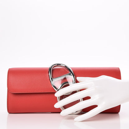 Hermes Evercolor Egee Clutch Rouge Tomate 2 of 8