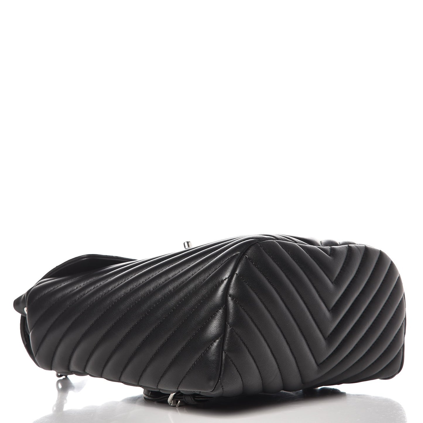 Calfskin Chevron Quilted Small Urban Spirit Backpack Black