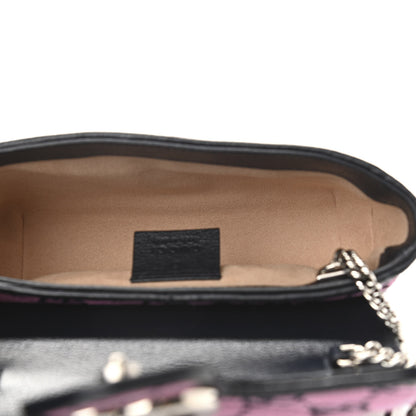 Gucci Monogram Multicolor Matelasse Diagonal Super Mini GG Marmont Shoulder Bag Pink Blue 5 of 10