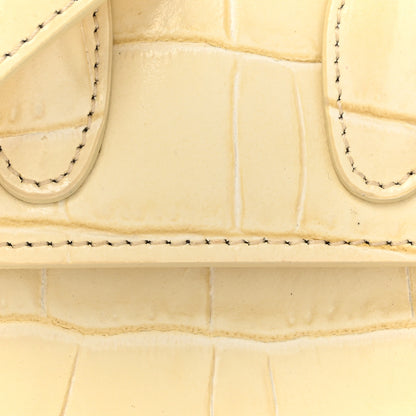 Jacquemus Calfskin Crocodile Embossed Le Chiquito Beige 7 of 10