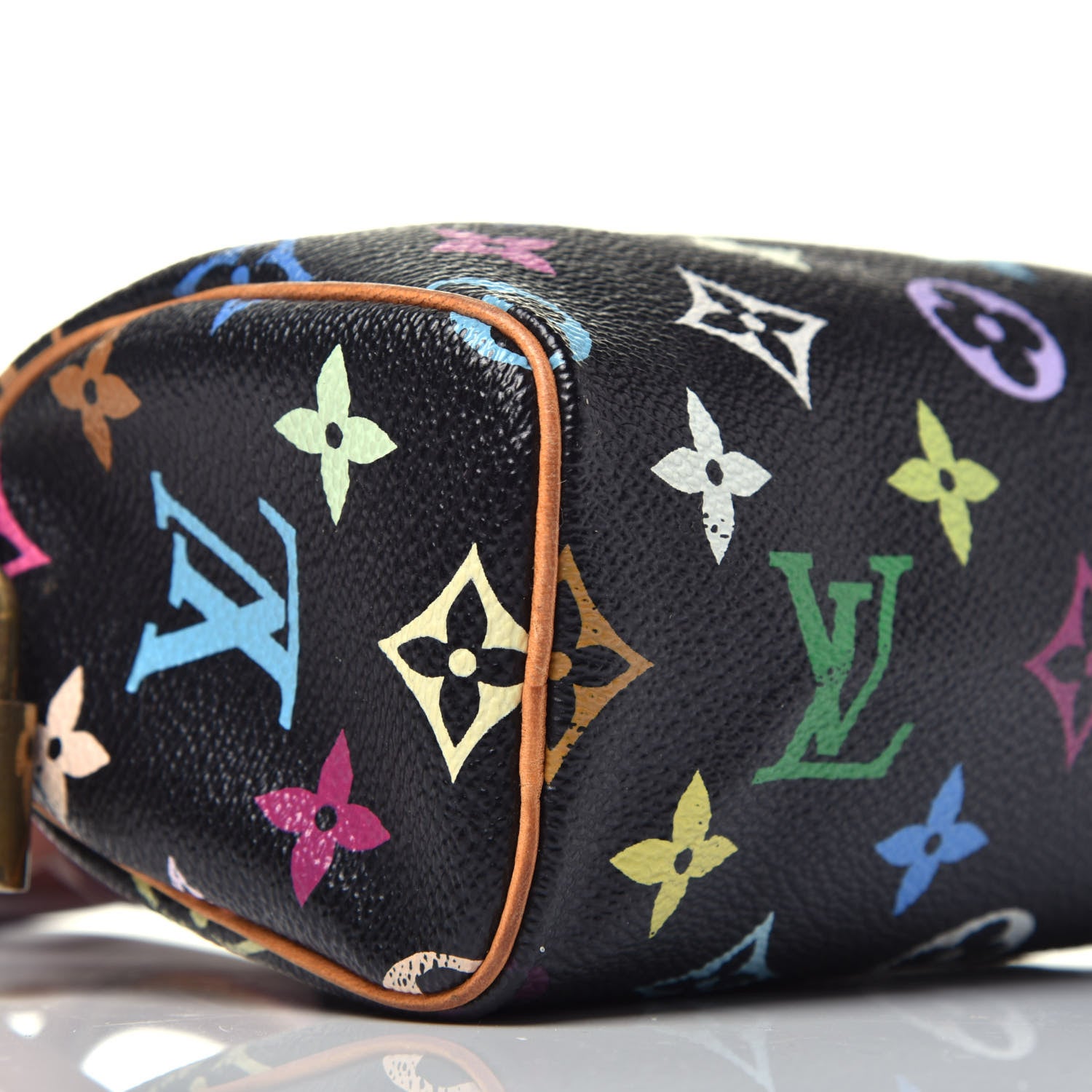 Louis Vuitton Monogram Multicolor Mini Sac HL Speedy Black 6 of 9