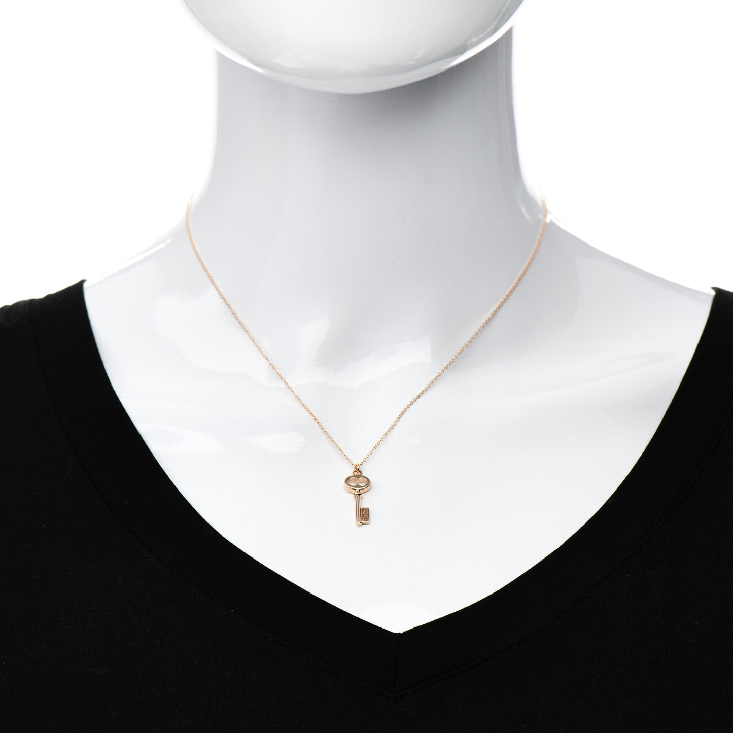 18K Rose Gold Mini Key Pendant Necklace