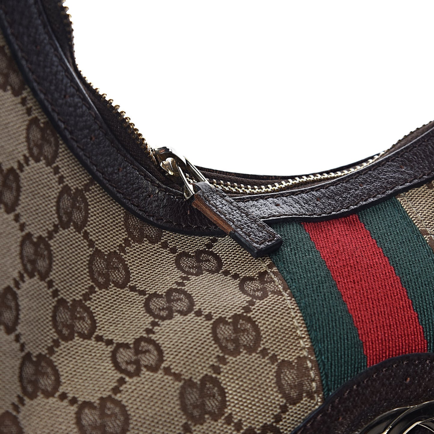 Monogram Web GG Reins Hobo Brown