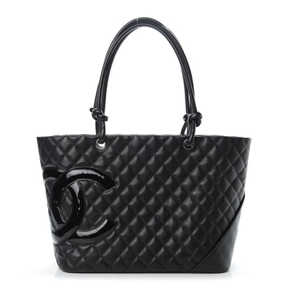 Chanel Calfskin Quilted Large Cambon Tote Black 1 of 13