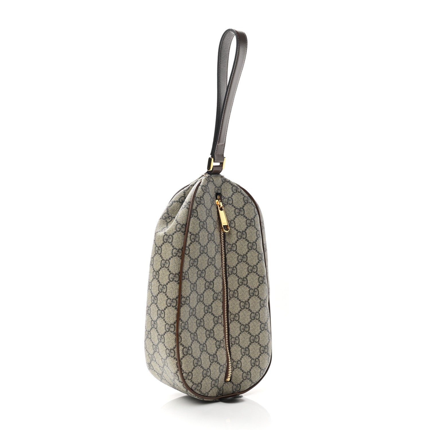 Gucci GG Supreme Monogram Wristlet Brown 3 of 10