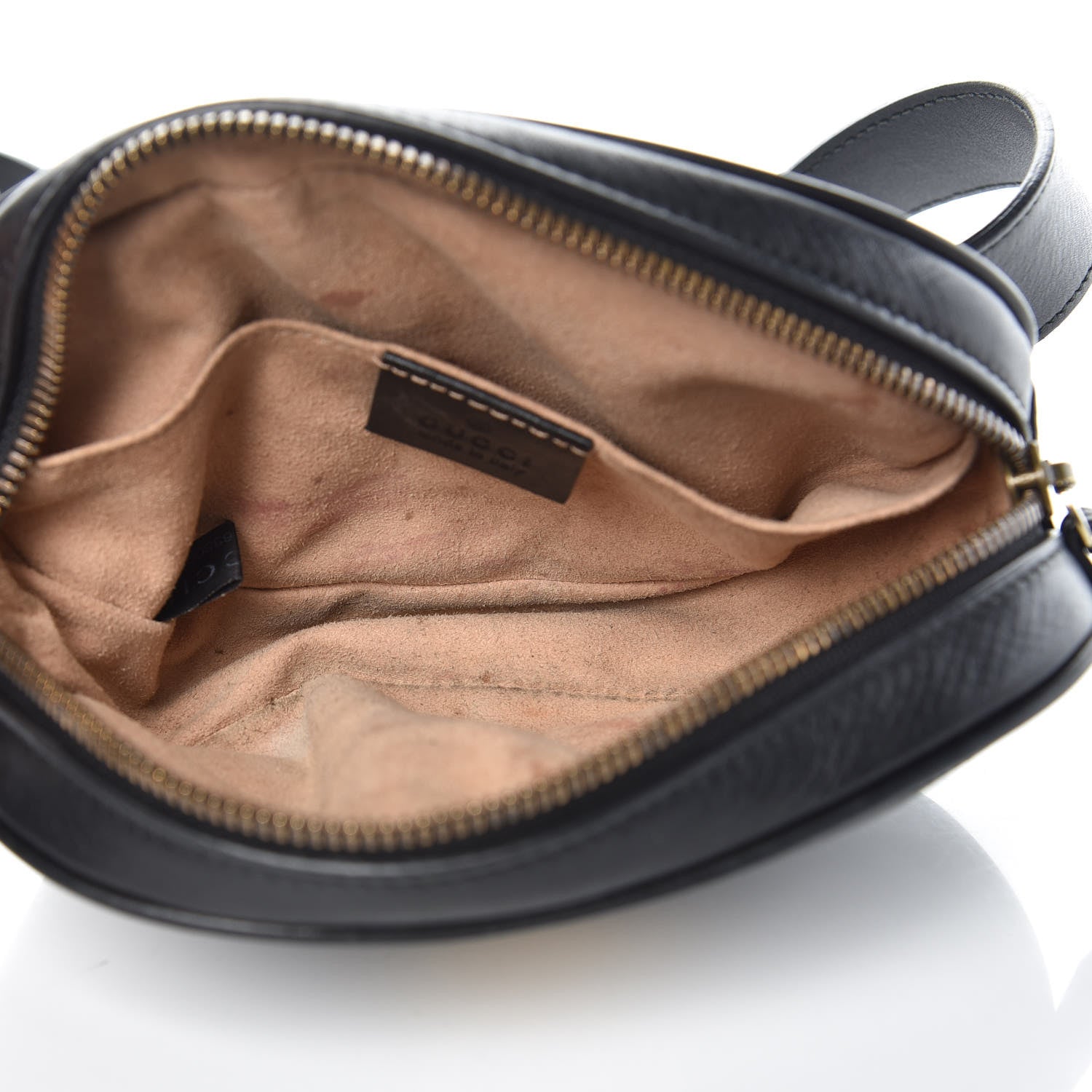 Gucci Calfskin Matelasse GG Marmont Belt Bag 105 42 Black 5 of 13