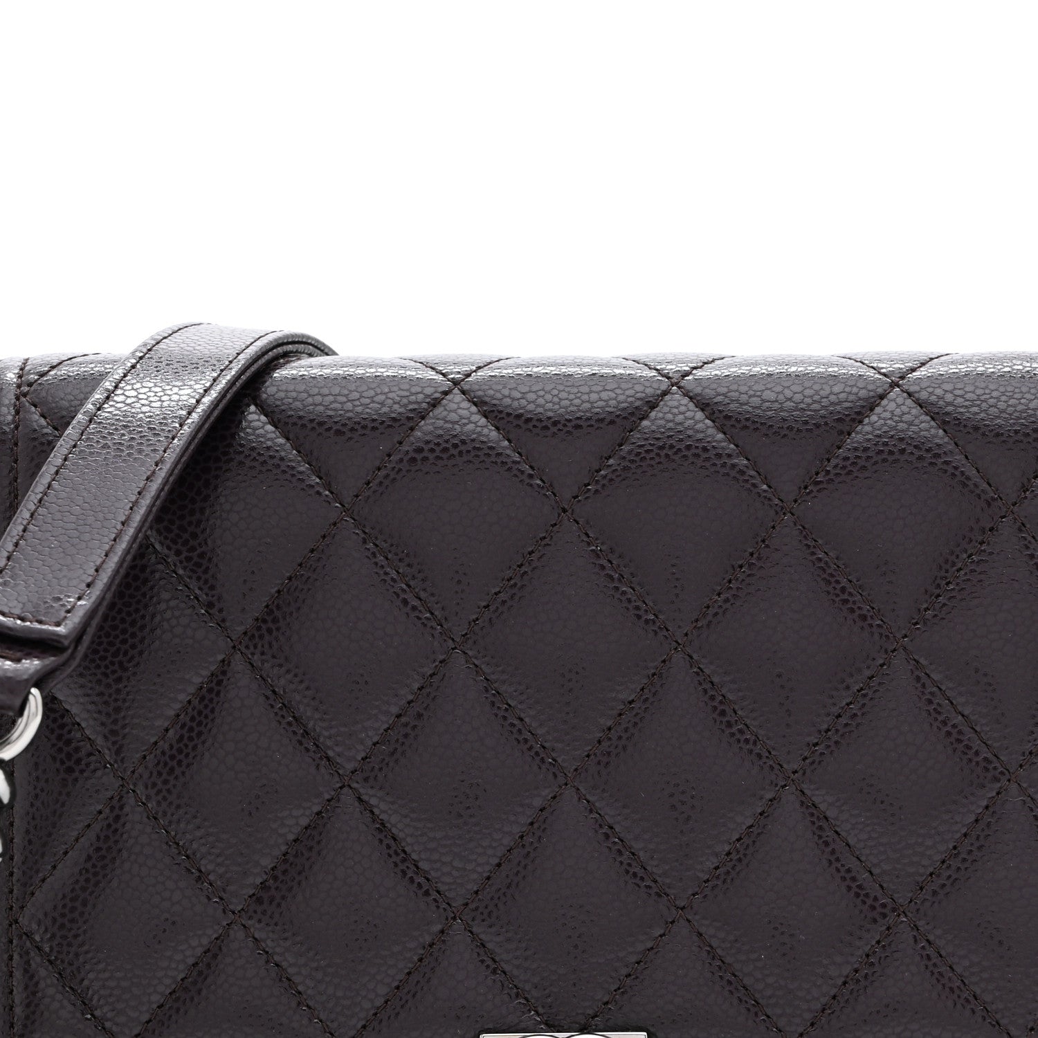 Chanel Caviar Quilted Boy Wallet On Chain WOC Dark Purple 9 of 11