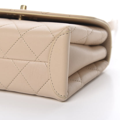Chanel Lambskin Quilted Small Trendy Spirit Top Handle Bag Beige 9 of 10