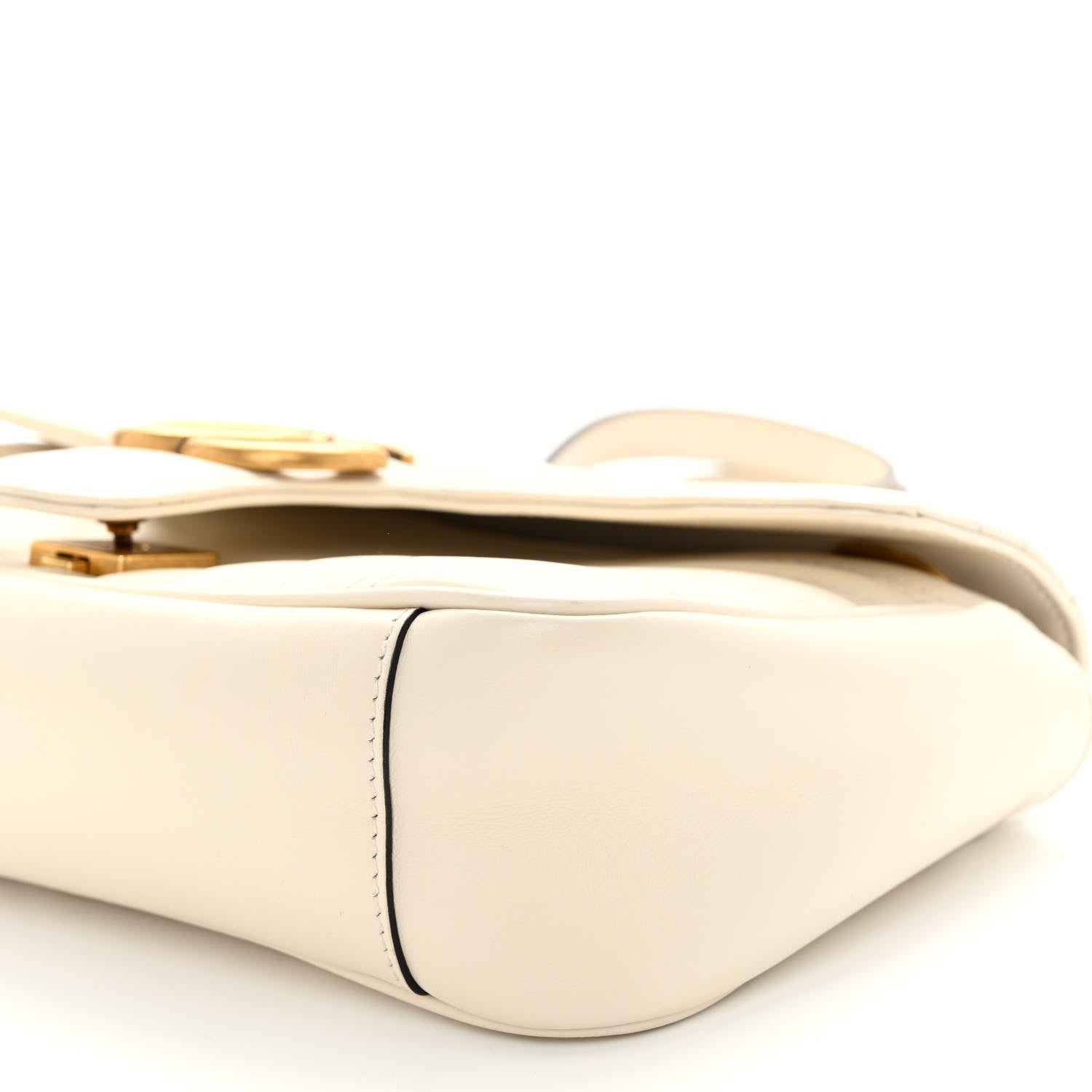 Gucci Calfskin Matelasse Small GG Marmont Shoulder Bag White 9 of 9
