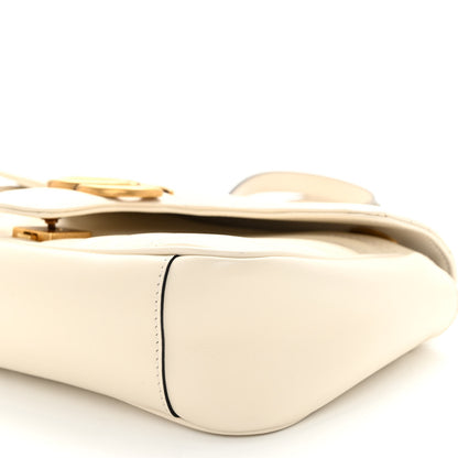 Gucci Calfskin Matelasse Small GG Marmont Shoulder Bag White 9 of 9
