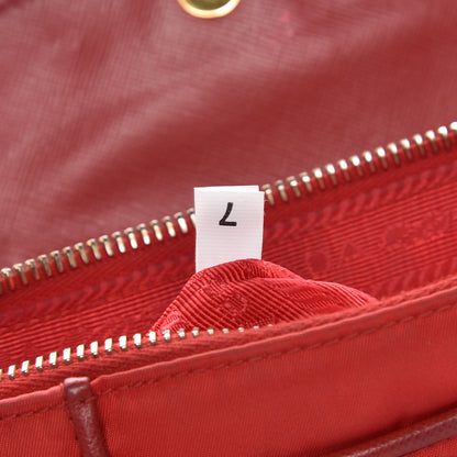 Prada Tessuto Nylon Saffiano Crossbody Bag Rosso 7 of 17