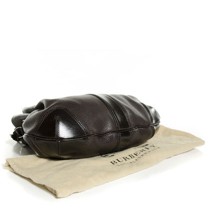 Burberry Pebbled Calfskin Hobo Brown 4 of 11