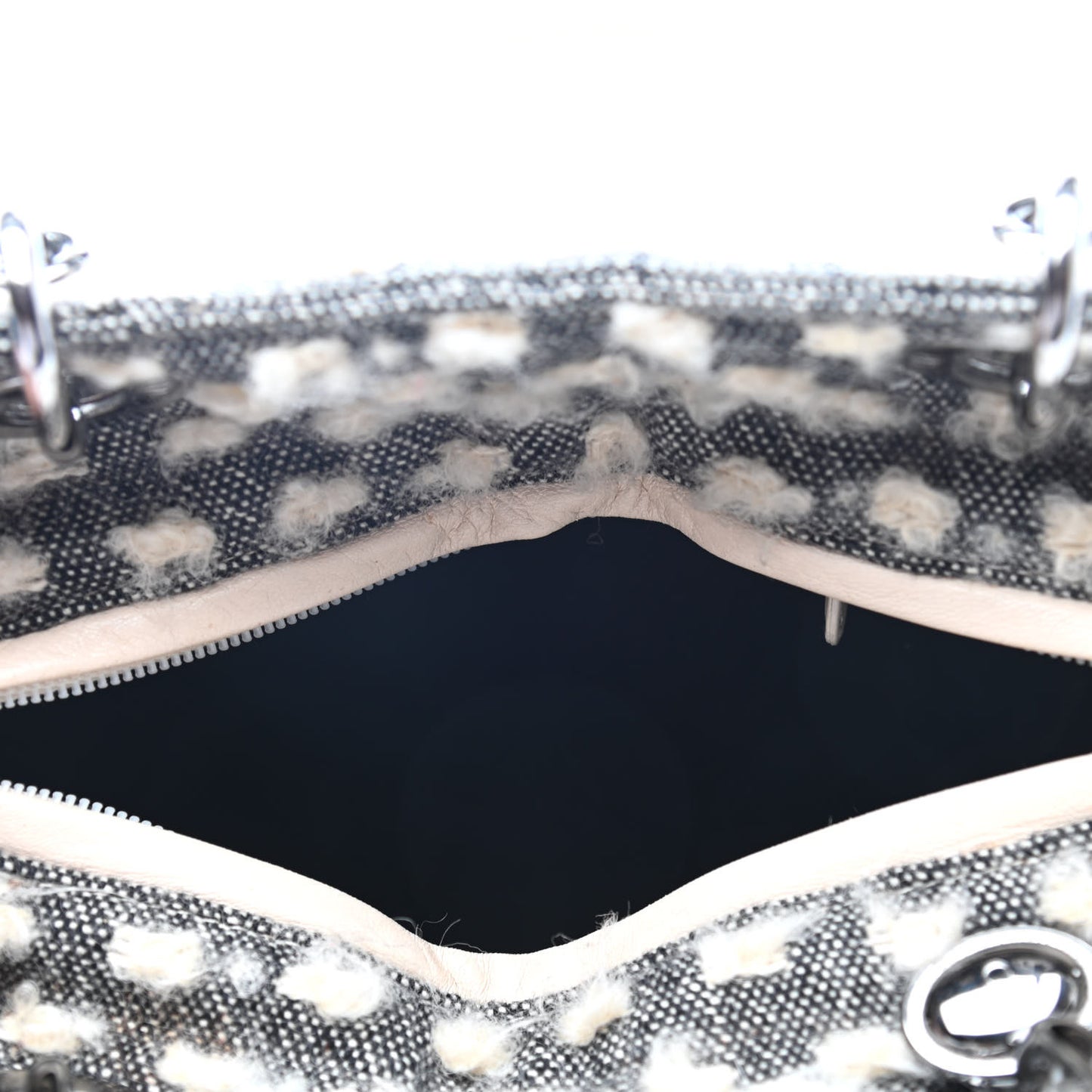 Wool Medium Lady Dior Grey