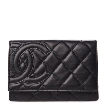Chanel Calfskin Quilted Cambon Flap Wallet Black 1 of 13