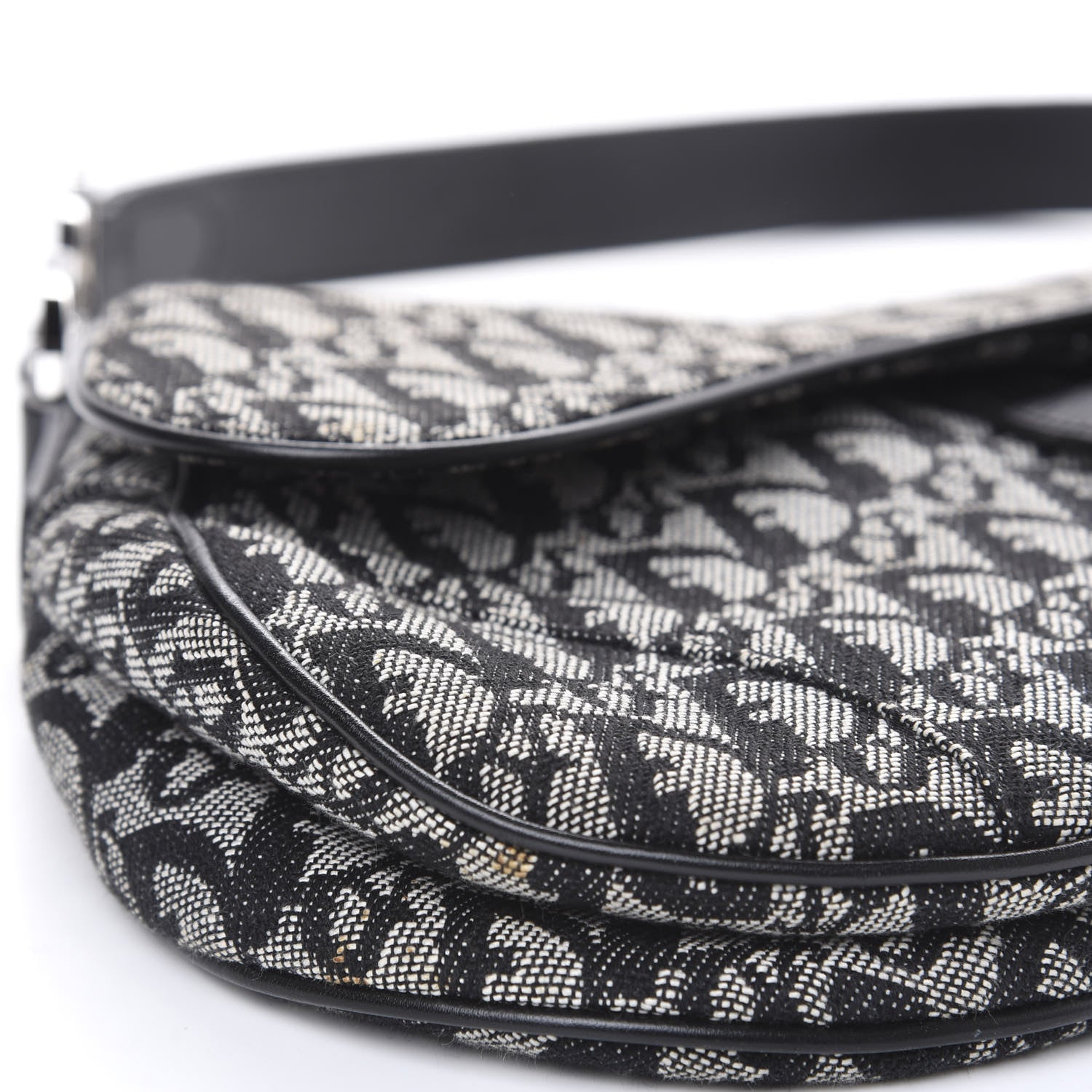 Christian Dior Monogram Saddle Bag Black 7 of 8