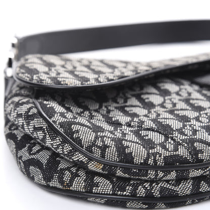 Christian Dior Monogram Saddle Bag Black 7 of 8