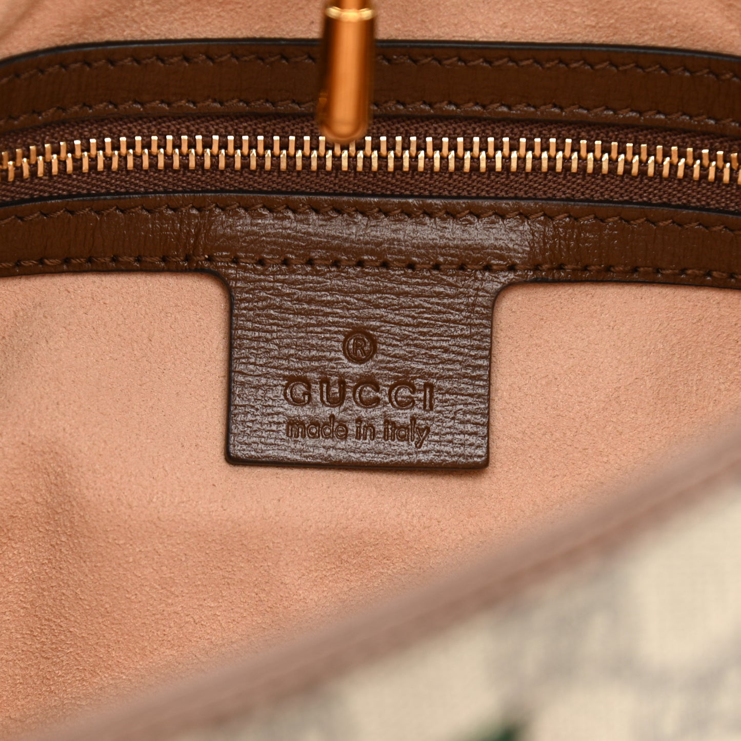 GG Supreme Monogram Azalea Calfskin Web Small Jackie 1961 Hobo Beige Ebony Brown Sugar